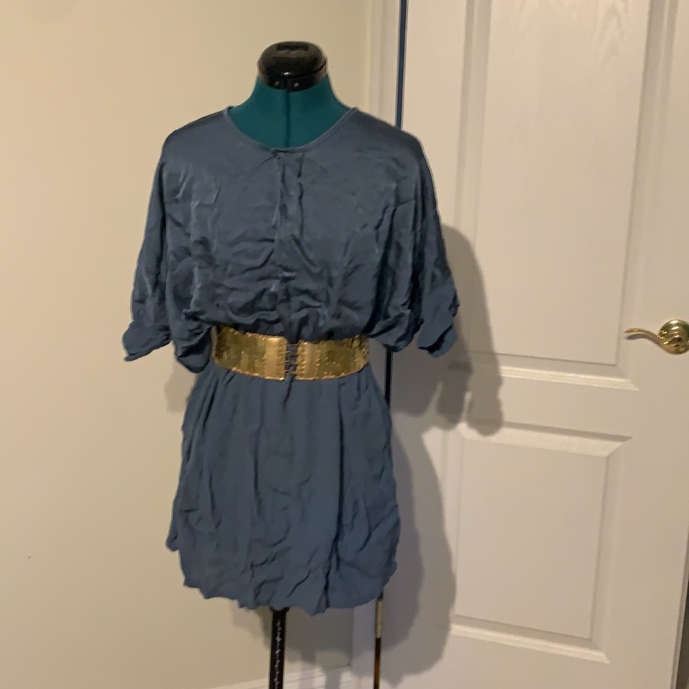 Blue maternity shirt
